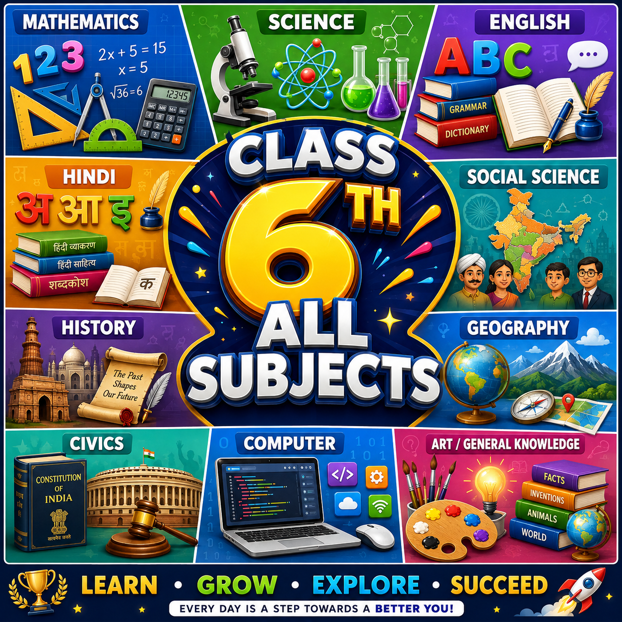 SCHOOL EDUCATION OF CBSE BOARD CLAS 6TH.